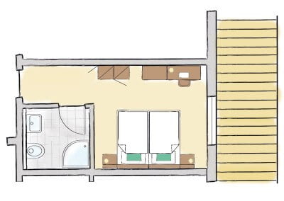 Doppelzimmer Grundriss